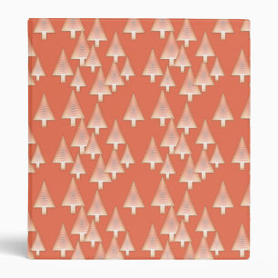 Modern metallic Christmas trees - copper & rust Binder