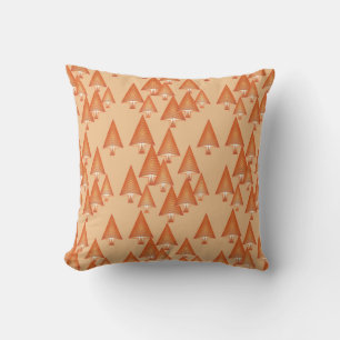 Modern metallic Christmas trees - rose gold Throw Pillow
