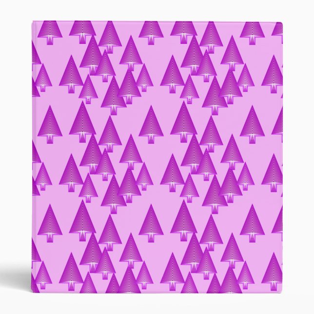 Modern metallic Christmas trees - violet Binder (Front)