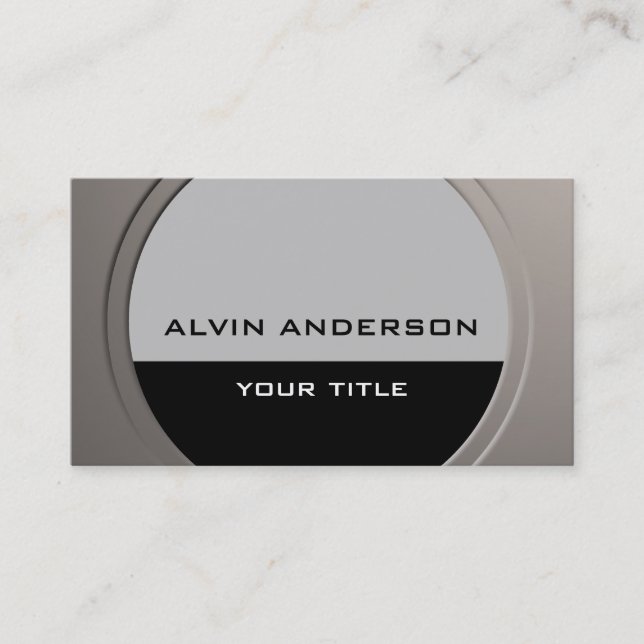Modern Metallic Customizable any Text and Colour Business Card (Front)