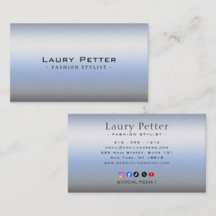 Modern Metallic  Design Stainless Steel Look Business Card