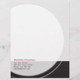 Modern Metallic Geometrical any Text and Colour Letterhead