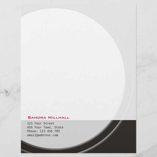 Modern Metallic Geometrical any Text and Colour Letterhead (Front)