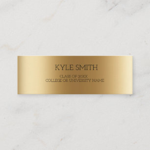 Modern Metallic Gold Profile Card