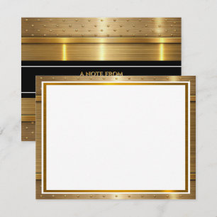 Modern Metallic I Elegant Gold Foil Texture Card