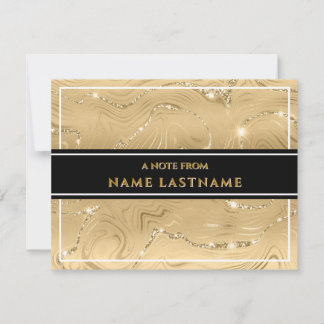 Modern Metallic I Elegant Gold Foil Texture Card