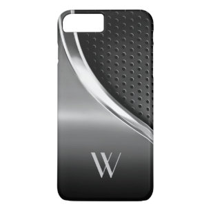 Modern Metallic Look Monogrammed Case-Mate iPhone Case