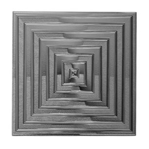 Modern Metallic Maze Silver Squares Tile