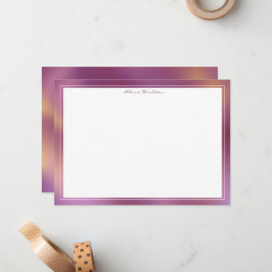 Modern Metallic Pattern Pink And Gold Card