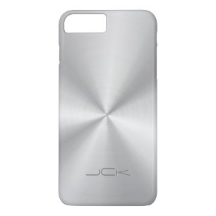 Modern Metallic Silver-Grey Stainless Steel Look Case-Mate iPhone Case
