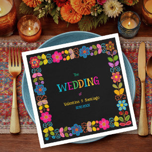 Modern Mexican wedding paper Napkin