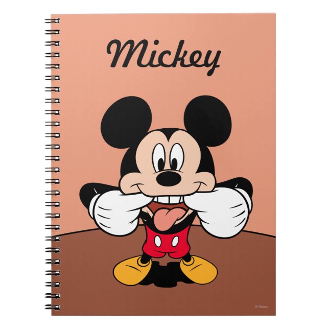 Modern Mickey | Sticking Out Tongue Notebook (Front)