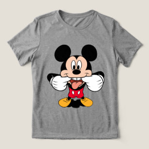 Modern Mickey Sticking Out Tongue Tri-Blend Shirt