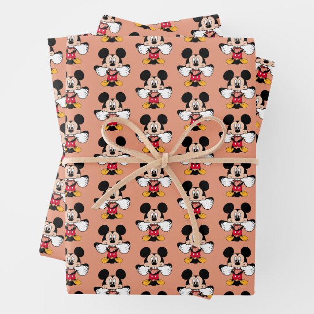 Modern Mickey | Sticking Out Tongue Wrapping Paper Sheet (In situ)