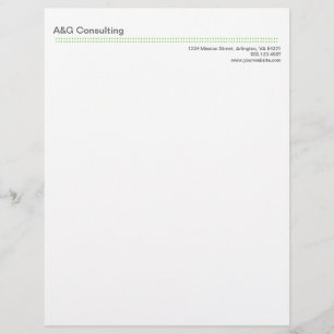 Modern micro dot apple green grey tech business letterhead