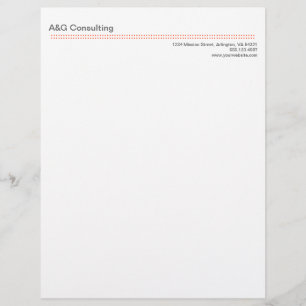 Modern micro dot cherry red grey tech business letterhead