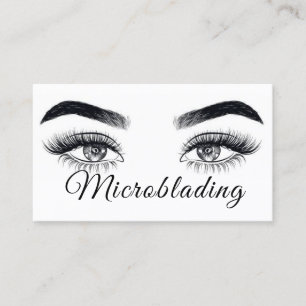 Modern Microblading , Eyebrows, Permanent Makeup Business Card