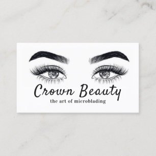 Modern Microblading , Eyebrows, Permanent Makeup Business Card