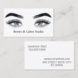 Modern Microblading , Eyebrows, Permanent Makeup Business Card