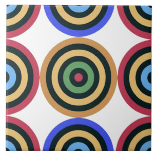 Modern Mid Century Colourful Geometric pattern Tile