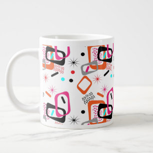 Modern Mid Century Geometric Pattern Large Coffee Mug