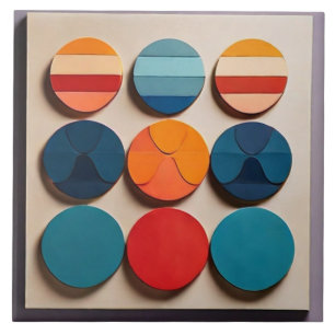 Modern Mid Century Geometric Pattern Tile