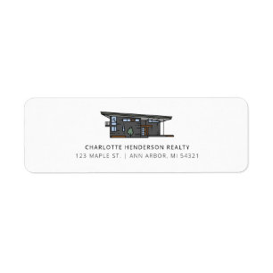Modern Mid Century Home Return Address