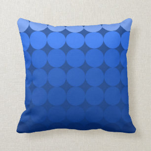 Modern Mid-Century mod pop gradient pillow blue