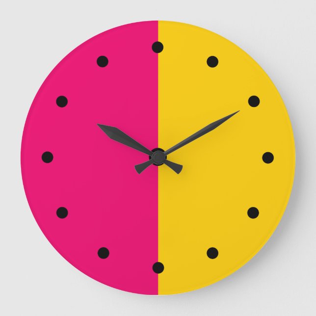 Modern Mid Century Modern Minimal Large Clock (Front)