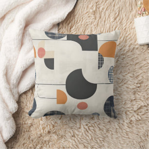 Modern Mid-Century Pattern Throw Pillow
