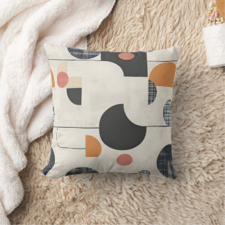 Modern Mid-Century Pattern Throw Pillow