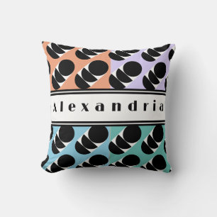 Modern Mid Century Personalized Throw Pillow