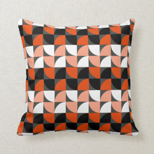 Modern Mid Century Retro Pattern Throw Pillow