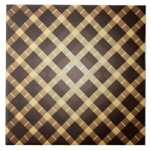 Modern Mid Geometric pattern decorative brown big Tile