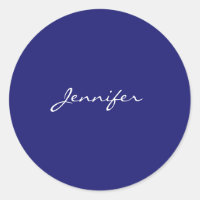 Modern Midnight Blue Plain Unique