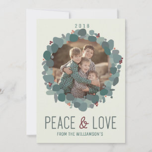 Modern minamalist eucalyptus photo wreath design invitation