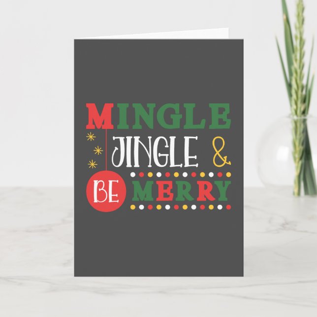 Modern Mingle & Jingle Holiday Card (Front)