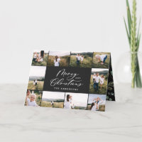 Modern minimal 11 photo new year black family
