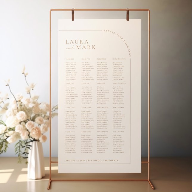 Modern Minimal 160 Guests Wedding Seating Charts (Modern Minimal 160 Guests Wedding Seating Charts)