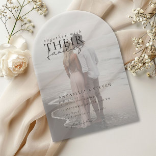 Modern, Minimal, 1 Photo, Wedding Acrylic Invitations