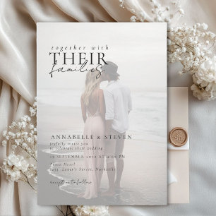 Modern, Minimal, 1 Photo, Wedding Invitation
