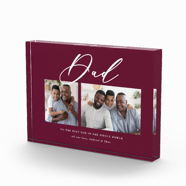 Modern minimal 2 photo script dad Fathers day (Right)