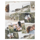 Modern minimal 5 photo elegant fleece blanket
