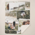 Modern minimal 5 photo elegant fleece blanket