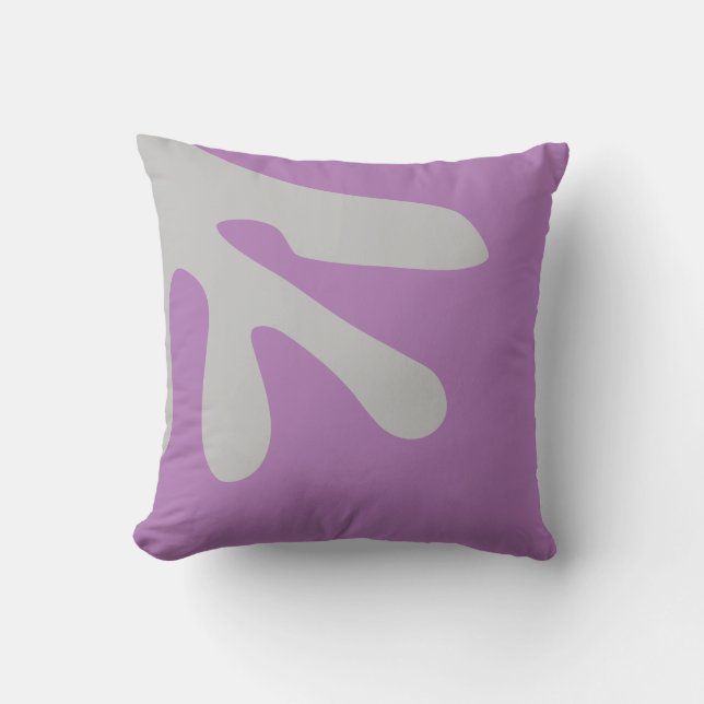 Modern Minimal Abstract art shapes Throw Pillow (Front)