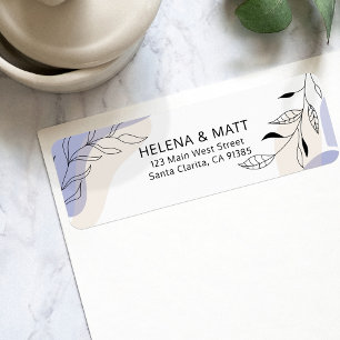Modern Minimal Abstract Botanical Line Art Wedding