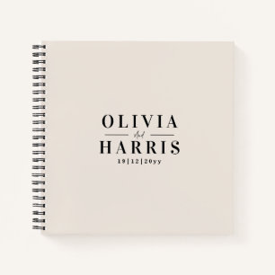 Modern minimal abstract elegant wedding guest book