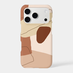 Modern minimal abstract geometric brown figures