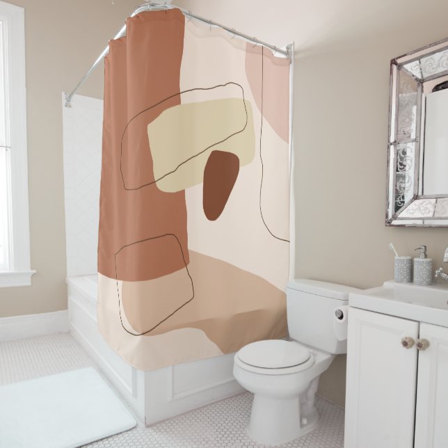 Modern minimal abstract geometric brown figures (In Situ)