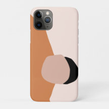 Modern minimal abstract geometric brown pink black